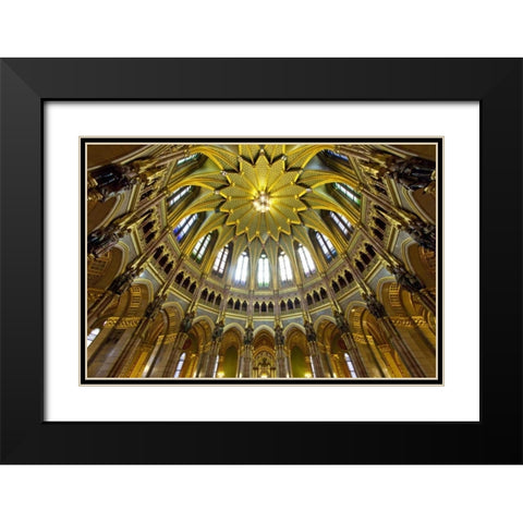 Hungary, Budapest Parliament Building interior Black Modern Wood Framed Art Print with Double Matting by Zuckerman, Jim