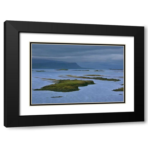 Iceland Hvammsfjordhur Fjord on the coast Black Modern Wood Framed Art Print with Double Matting by Grall, Don
