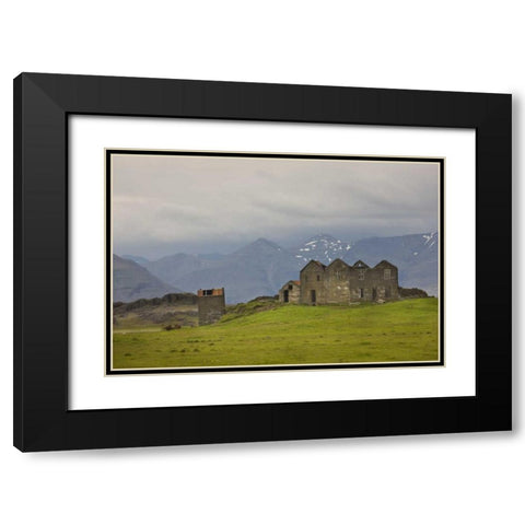 Iceland Abandoned farmhouse on a hill Black Modern Wood Framed Art Print with Double Matting by Grall, Don
