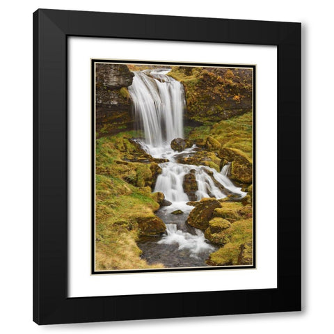 Sheep Falls-Iceland Black Modern Wood Framed Art Print with Double Matting by Ford, John
