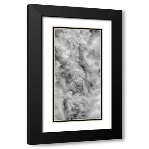 Waterfall Dettifoss in the Vatnajokull National Park-Jokulsargljufur- Iceland Black Modern Wood Framed Art Print with Double Matting by Zwick, Martin
