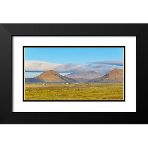 Modrudalur- the highest inhabited farm in Iceland. Black Modern Wood Framed Art Print with Double Matting by Zwick, Martin