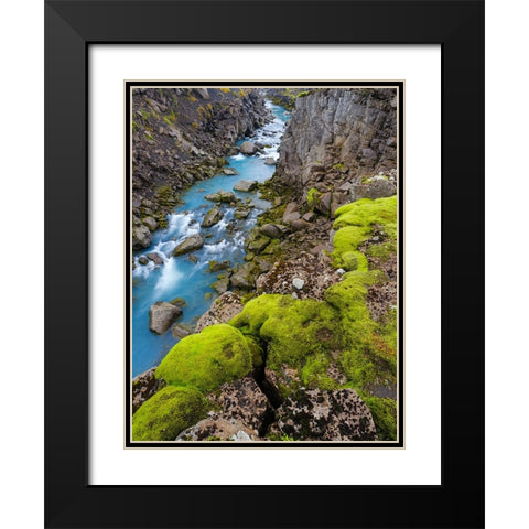 The highlands near the 4x4 track called Sprengisandur- Iceland Black Modern Wood Framed Art Print with Double Matting by Zwick, Martin