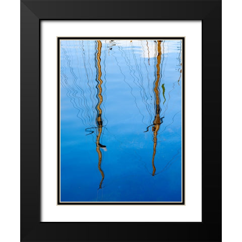 The Harbor. Town Husavik- a whale watching center in northern Iceland. Europe- Iceland Black Modern Wood Framed Art Print with Double Matting by Zwick, Martin