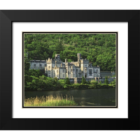 Ireland, Galway, Connemara The Kylemore Abbey Black Modern Wood Framed Art Print with Double Matting by Flaherty, Dennis