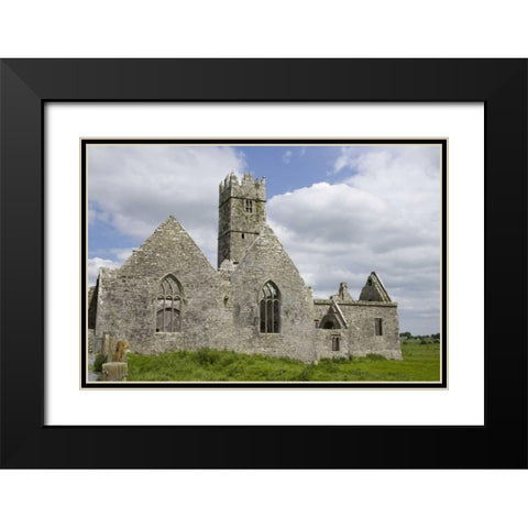 Ireland, Galway Monastery Ross Errilly Friary Black Modern Wood Framed Art Print with Double Matting by Kaveney, Wendy