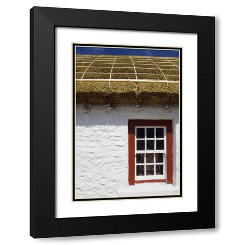 Ireland Replica of a thatched-roof cottage Black Modern Wood Framed Art Print with Double Matting by Kaveney, Wendy