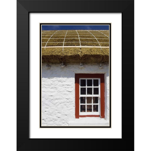 Ireland Replica of a thatched-roof cottage Black Modern Wood Framed Art Print with Double Matting by Kaveney, Wendy