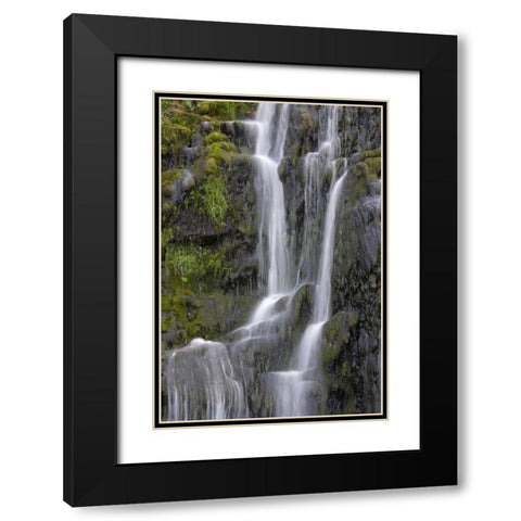 Ireland, Donegal View of Assarnacally Waterfall Black Modern Wood Framed Art Print with Double Matting by Kaveney, Wendy