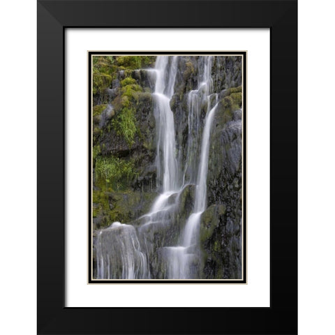 Ireland, Donegal View of Assarnacally Waterfall Black Modern Wood Framed Art Print with Double Matting by Kaveney, Wendy