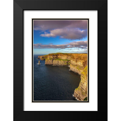 Cliffs of Moher in County Clare-Ireland Black Modern Wood Framed Art Print with Double Matting by Haney, Chuck