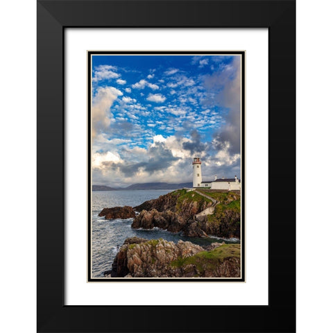 Fanad Head Lighthouse in County Donegal-Ireland Black Modern Wood Framed Art Print with Double Matting by Haney, Chuck