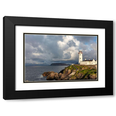 Fanad Head Lighthouse in County Donegal-Ireland Black Modern Wood Framed Art Print with Double Matting by Haney, Chuck
