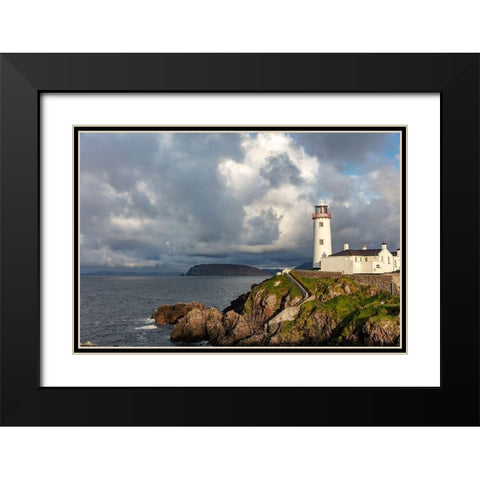 Fanad Head Lighthouse in County Donegal-Ireland Black Modern Wood Framed Art Print with Double Matting by Haney, Chuck