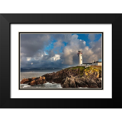 Fanad Head Lighthouse in County Donegal-Ireland Black Modern Wood Framed Art Print with Double Matting by Haney, Chuck