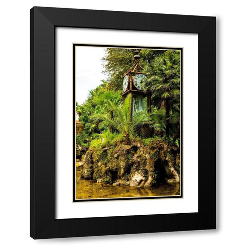 Italy-Rome Pincio-Pincian Hill-Villa Borghese Gardens-Clepsydra-Orologio ad Acqua-Water Clock  Black Modern Wood Framed Art Print with Double Matting by Jones, Alison