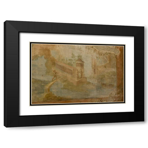 Italy, Pompeii House of the Small Fountain Black Modern Wood Framed Art Print with Double Matting by Kaveney, Wendy