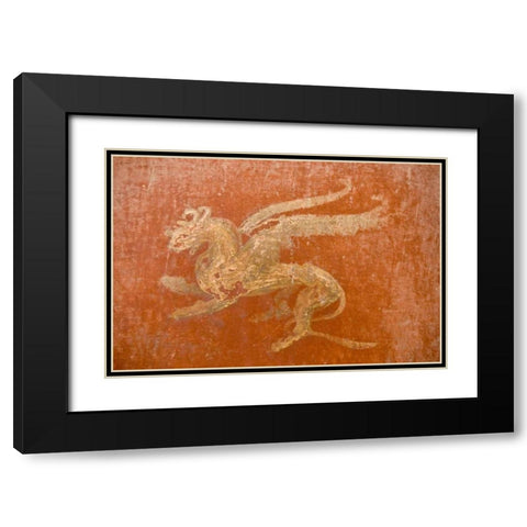 Italy, Pompeii Gryphon in Fullery of Stephanus Black Modern Wood Framed Art Print with Double Matting by Kaveney, Wendy