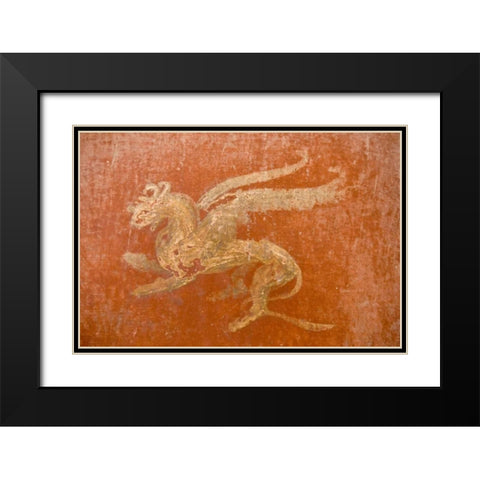 Italy, Pompeii Gryphon in Fullery of Stephanus Black Modern Wood Framed Art Print with Double Matting by Kaveney, Wendy