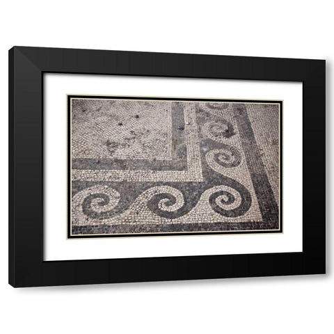 Italy, Campania, Pompeii Mosaic floor patterns Black Modern Wood Framed Art Print with Double Matting by Kaveney, Wendy