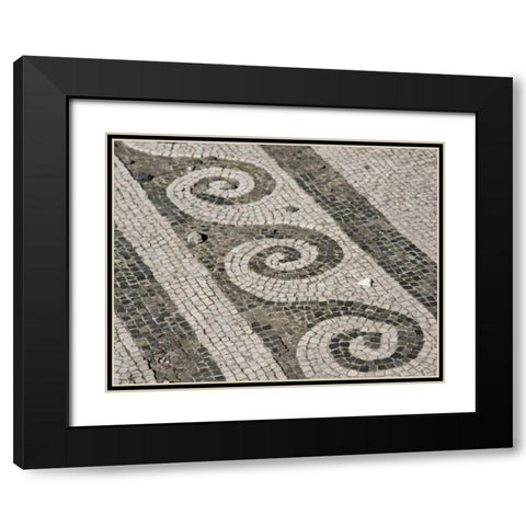 Italy, Campania, Pompeii Mosaic floor patterns Black Modern Wood Framed Art Print with Double Matting by Kaveney, Wendy
