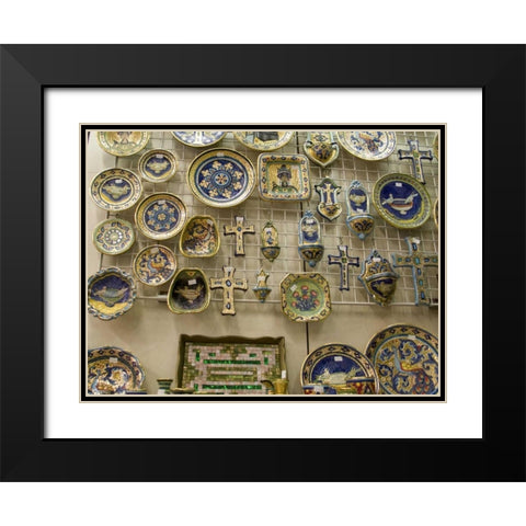 Italy, Ravenna Mosaic souvenirs for sale Black Modern Wood Framed Art Print with Double Matting by Kaveney, Wendy