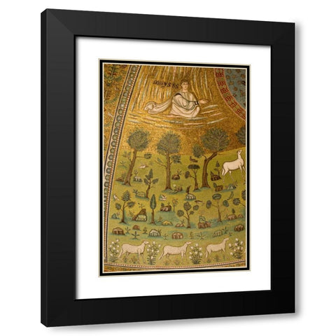Italy, Ravenna Church of St Apollinare Mosaic Black Modern Wood Framed Art Print with Double Matting by Kaveney, Wendy