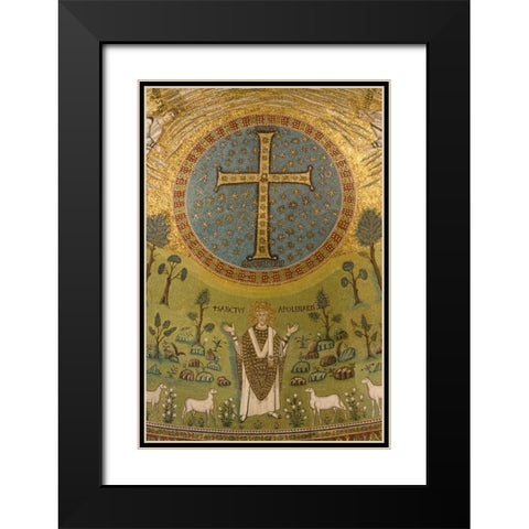 Italy, Ravenna Church of St Apollinare Mosaic Black Modern Wood Framed Art Print with Double Matting by Kaveney, Wendy