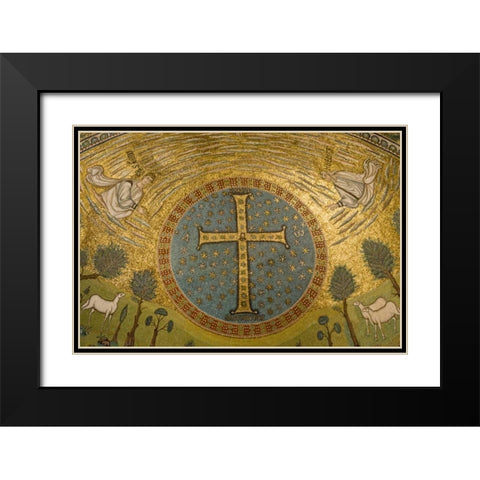 Italy, Ravenna Church of St Apollinare mosaic Black Modern Wood Framed Art Print with Double Matting by Kaveney, Wendy