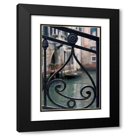 Italy, Venice Stair railing metalwork design Black Modern Wood Framed Art Print with Double Matting by Young, Bill
