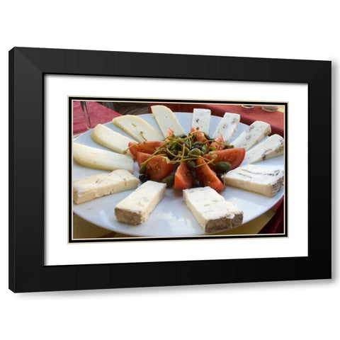 Italy, Vernazza Antipasti dish Black Modern Wood Framed Art Print with Double Matting by Kaveney, Wendy