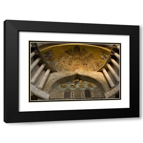 Italy, Venice Mosaic- Basilica di San Marco Black Modern Wood Framed Art Print with Double Matting by Kaveney, Wendy