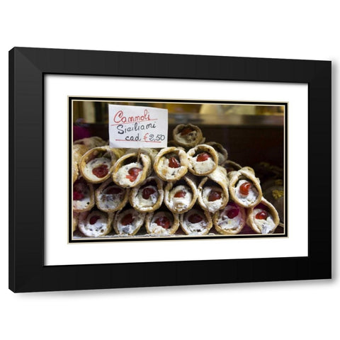 Italy, Venice Cannoli for sale in a bakery Black Modern Wood Framed Art Print with Double Matting by Kaveney, Wendy