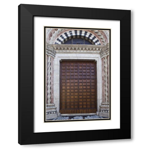 Italy, Tuscany, Siena Front door to the Duomo Black Modern Wood Framed Art Print with Double Matting by Flaherty, Dennis