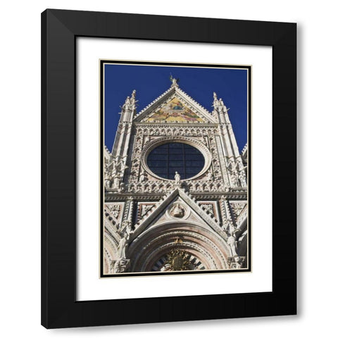 Italy, Tuscany Facade of the Duomo cathedral Black Modern Wood Framed Art Print with Double Matting by Flaherty, Dennis