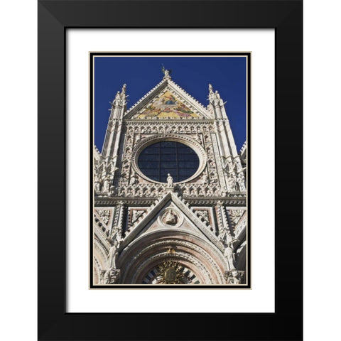 Italy, Tuscany Facade of the Duomo cathedral Black Modern Wood Framed Art Print with Double Matting by Flaherty, Dennis