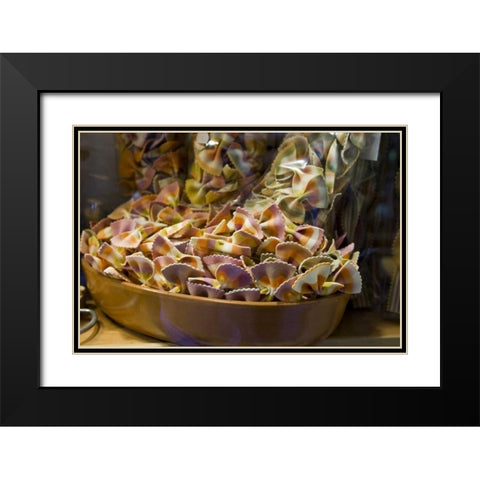 Italy, Venice A bowl of colorful pasta bow ties Black Modern Wood Framed Art Print with Double Matting by Kaveney, Wendy
