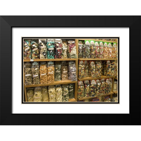 Italy, Venice Store shelves filled with pastas Black Modern Wood Framed Art Print with Double Matting by Kaveney, Wendy