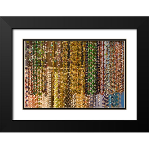 Italy, Venice, Burano Murano glass beads Black Modern Wood Framed Art Print with Double Matting by Kaveney, Wendy