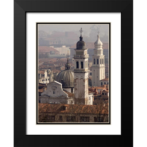 Italy, Venice View from the Campanile bell tower Black Modern Wood Framed Art Print with Double Matting by Kaveney, Wendy