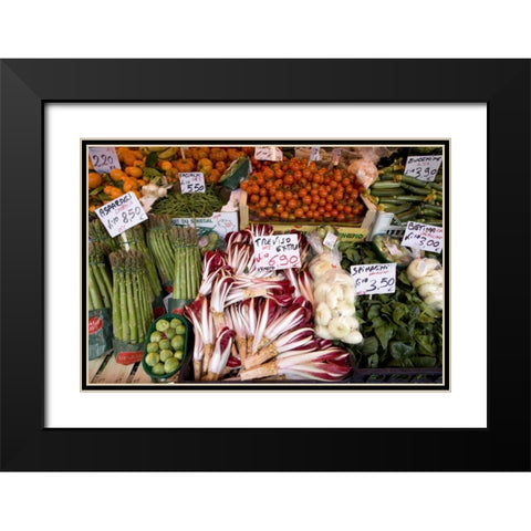 Italy, Venice Vegetables for sale in a market Black Modern Wood Framed Art Print with Double Matting by Kaveney, Wendy
