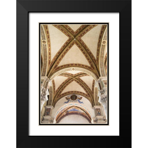 Italy, Pienza Cathedral of Santa Maria Assunta Black Modern Wood Framed Art Print with Double Matting by Flaherty, Dennis