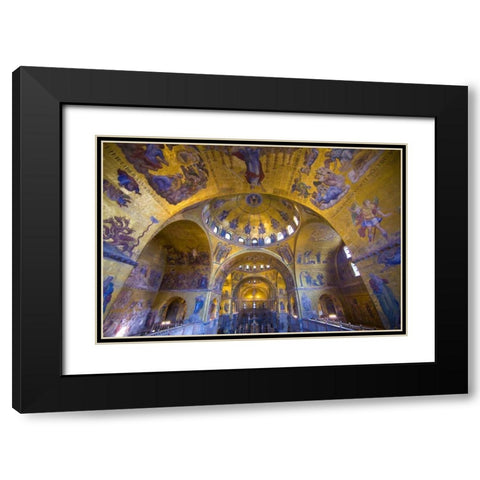 Italy, Venice Interior of St Marks Cathedral Black Modern Wood Framed Art Print with Double Matting by Zuckerman, Jim