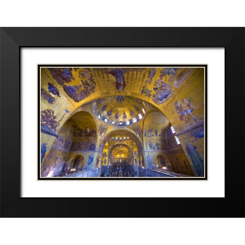 Italy, Venice Interior of St Marks Cathedral Black Modern Wood Framed Art Print with Double Matting by Zuckerman, Jim