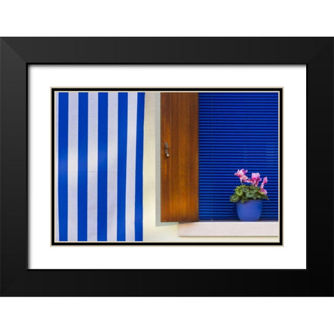 Italy, Venice Design contrast on residence Black Modern Wood Framed Art Print with Double Matting by Young, Bill
