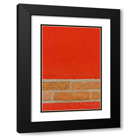 Italy, Venice Design contrast on building wall Black Modern Wood Framed Art Print with Double Matting by Young, Bill