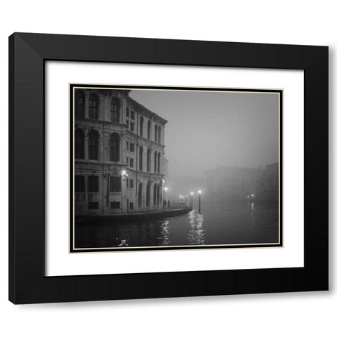 Italy, Venice Building with Grand Canal Black Modern Wood Framed Art Print with Double Matting by Young, Bill