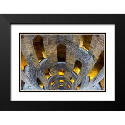 Italy, Orvieto St Patricks well Black Modern Wood Framed Art Print with Double Matting by Delisle, Gilles