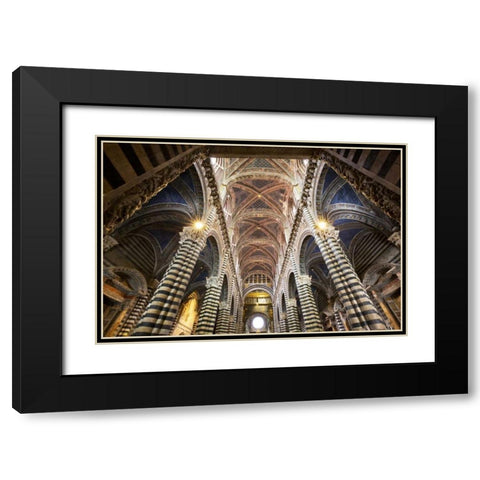 Italy, Sienna Interior of Sienna Cathedral Black Modern Wood Framed Art Print with Double Matting by Delisle, Gilles