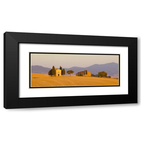 Italy, Tuscany Little chapel at sunset Black Modern Wood Framed Art Print with Double Matting by Delisle, Gilles